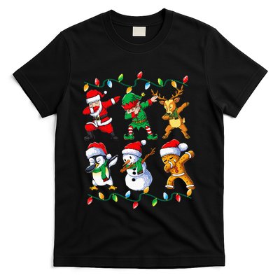 Dabbing Santa Friends Xmas Gifts Kids Girls Christmas T-Shirt