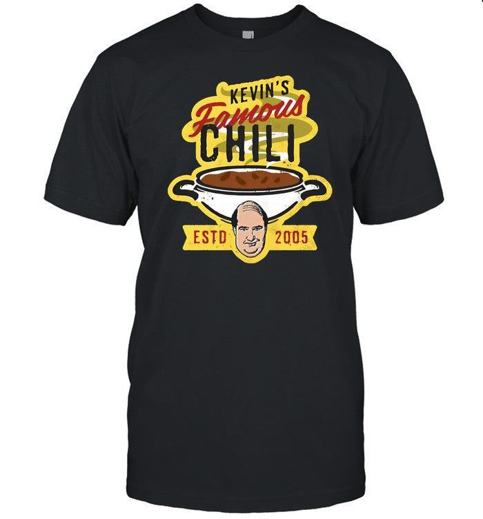 Michael Wearing Kevin's Famous Chili Estd 2005 Shirt