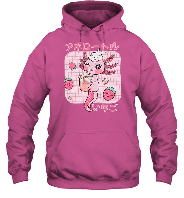 Strawberry Axolotl Hoodie