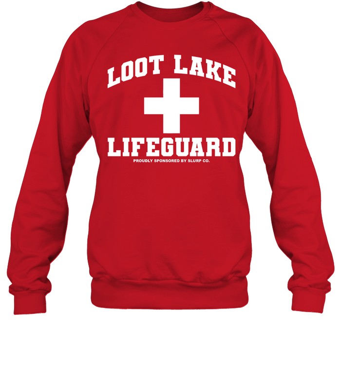 Loot Lake Lifeguard Proudly Sponsored By Slurp Co Hoodie
