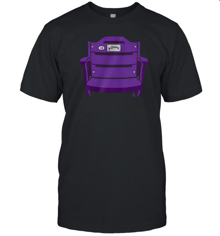 Athlete Logos Purple Stadium Throne Tee