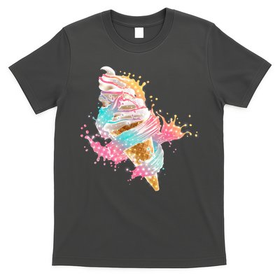 Fun Colorful Summer Time Vanilla Ice Cream T-Shirt