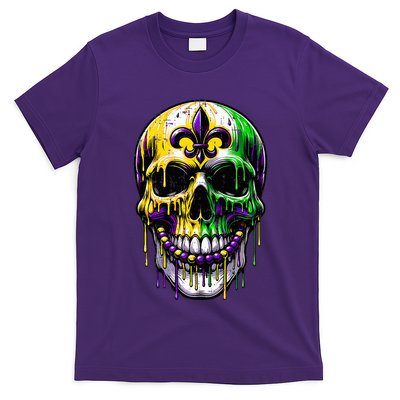 Fleur De Lis Mardi Gras Skulls Outfit T-Shirt