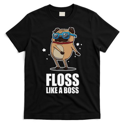 Floss Like A Boss Pug Floss Dance Dog T-Shirt