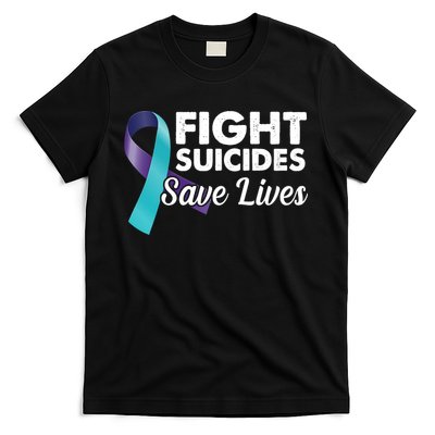 Fight Suicides Save Lives Ribbon Awareness T-Shirt