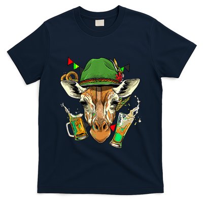 Giraffe Oktoberfest Lederhosen Costume German Beer Fest T-Shirt