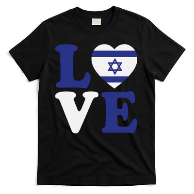Israel Love Flag I Stand With Israel Heritage Israeli Flag T-Shirt