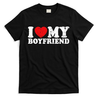 I Love My Boyfriend I Heart My Boyfriend Bf T-Shirt