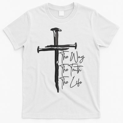 Jesus The Way The Truth The Life Machine Embroidery Jesus Christian T-Shirt