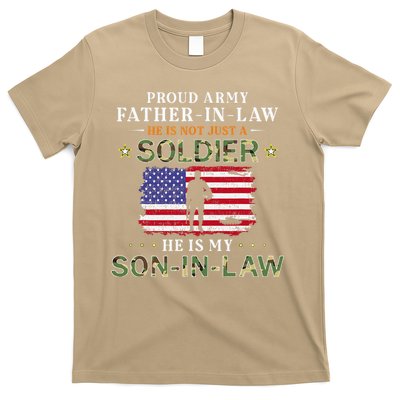My SonInLaw Is A Soldier HeroProud Army FatherInLaw T-Shirt