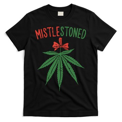Mistlestoned Shirts Weed Stoner Christmas Gift Marijuana 420 T-Shirt