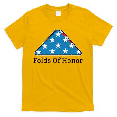 Patriotic Folds Of Honor Fallen Military First Responders T-Shirt