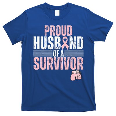 Proud Husband Of Survivor Breast Cancer Survivor Awareness T-Shirt