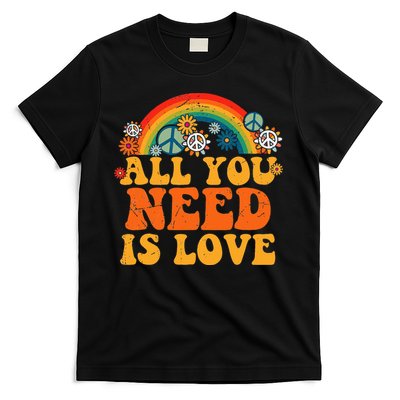 PEACE SIGN LOVE 60s 70s Tie Dye Hippie Costume Halloween T-Shirt
