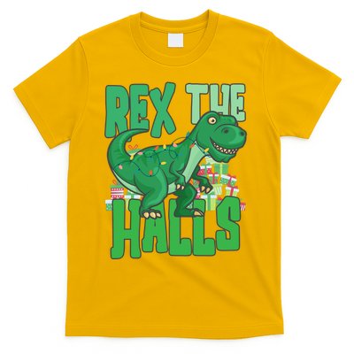 Rex The Halls Dinosaur Christmas T-Shirt