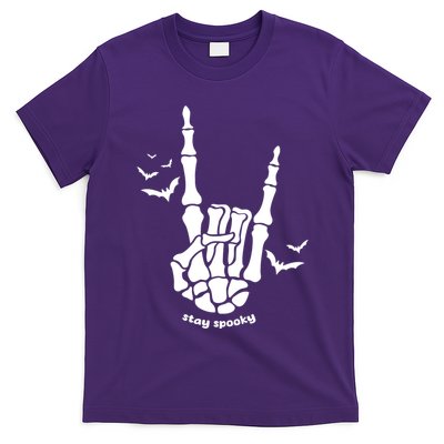 Stay Spooky Halloween Rock Skeleton T-Shirt