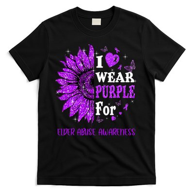 Twinkle Heart Sunflower Elder Abuse Awareness T-Shirt