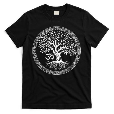 Tree Of Life With Om Symbol Yoga Zen Meditation Spiritual T-Shirt
