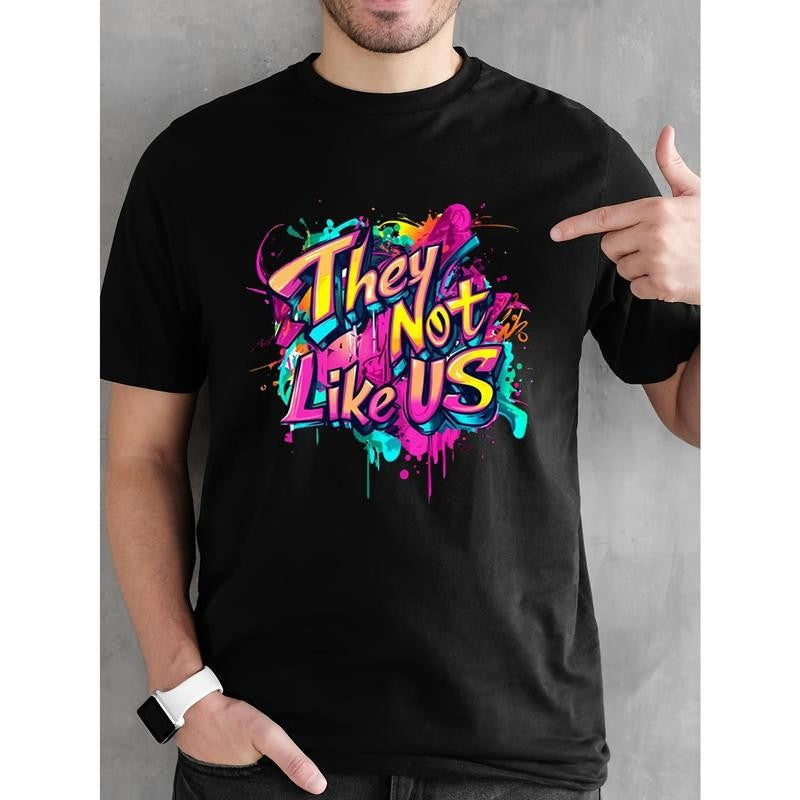 THEY NOT LIKE US SHIRT, NOT LIKE US SHIRT, THEY NOT LIKE US SHORT Sleeve T-Shirt for men, Casual men's crew neck shirt cotton tee