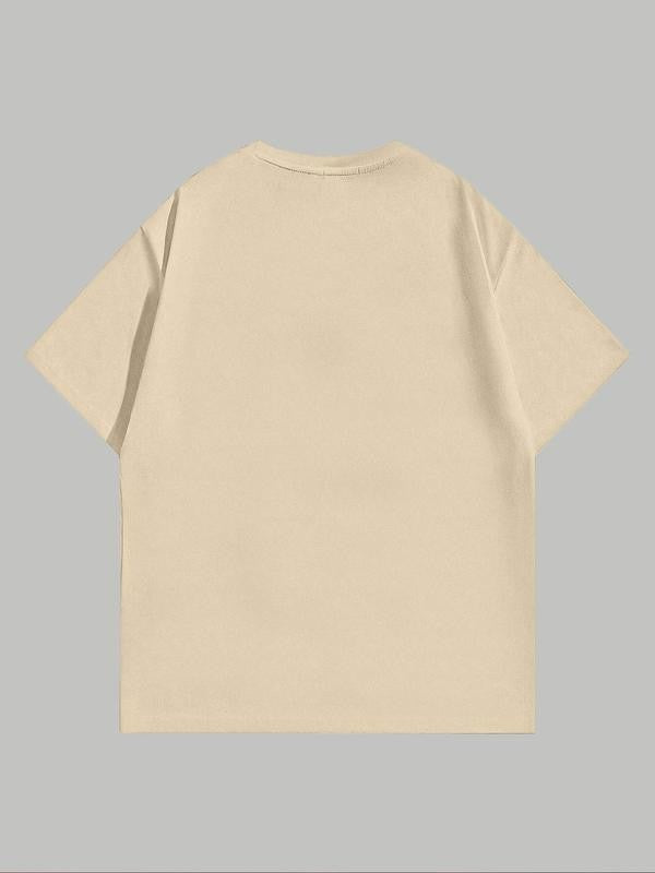 Women's Letter & California Print Drop Shoulder Tee, Casual Half Sleeve Round Neck T-shirt for Summer, Women's Top for Daily Wear
