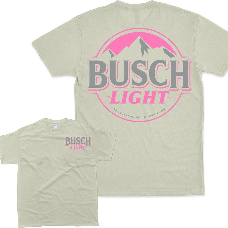 Busch Light Tee, T-shirt Gift For Women - 2 Side - All Sizes Offered  Clothing Cotton Fit Shortsleeve Top Womenswear Comfortable Fitted Love Medium Underwear