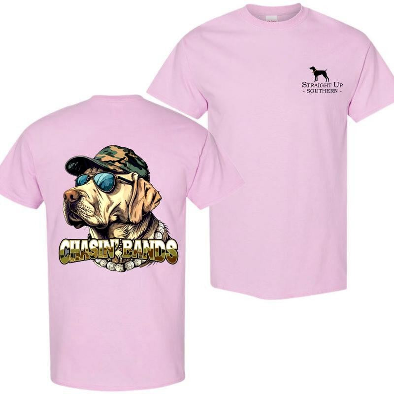 Chasing bands T-Shirt- Hunting T-Shirt - Summer Outfits, Regular Fit Short Sleeve Crew Neck T-Shirt for Men, Casual Comfy Knitting Top for Summer