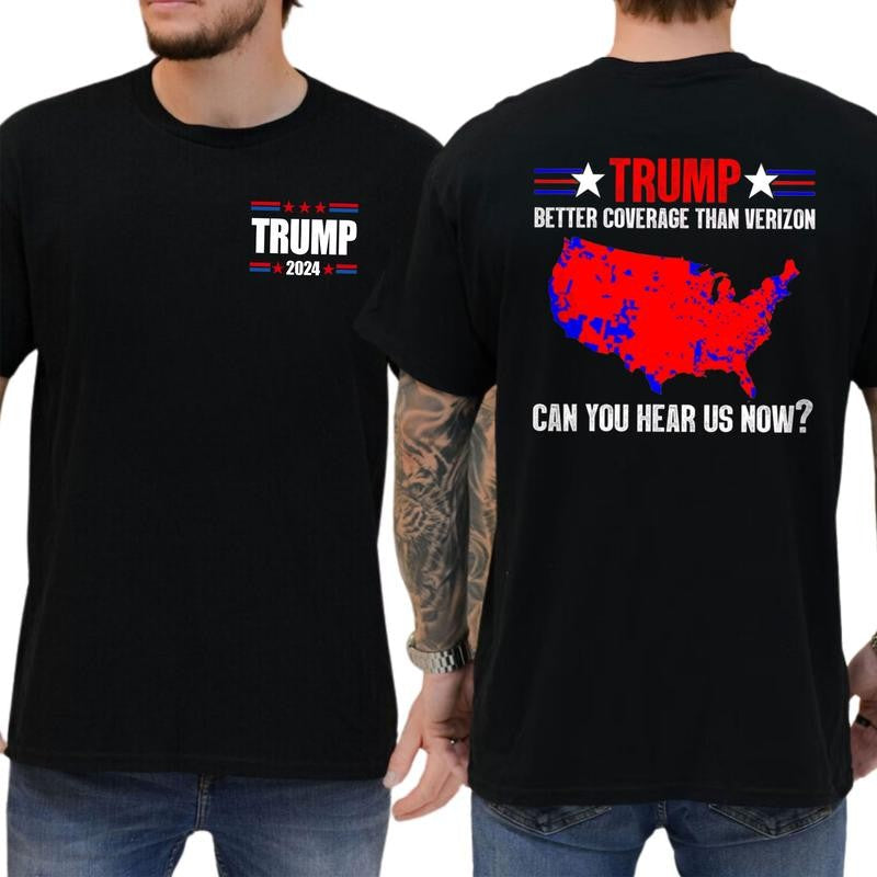 Trump Shirt, Trump Better Coverage Politics T-Shirt, Classic Cotton Top, Soft Fabric Shortsleeve Shirt