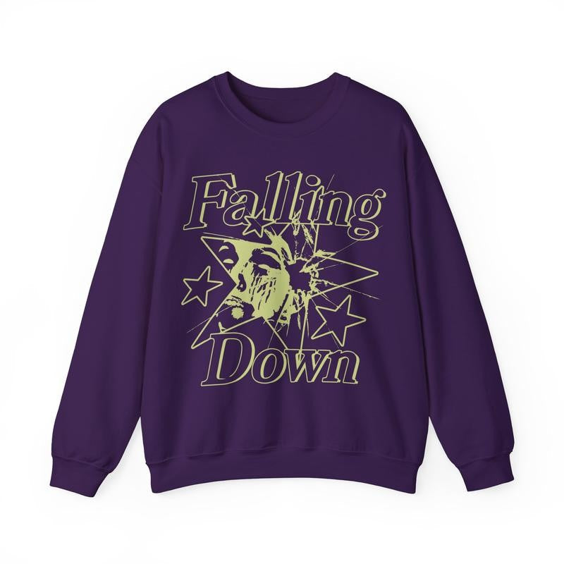 Falling Down Heavy Blendâ„¢ Sweater HipHop Styled Casual Streetwear 90s Vintage Retro Outerwear Classic Cotton Crewneck Sweatshirt