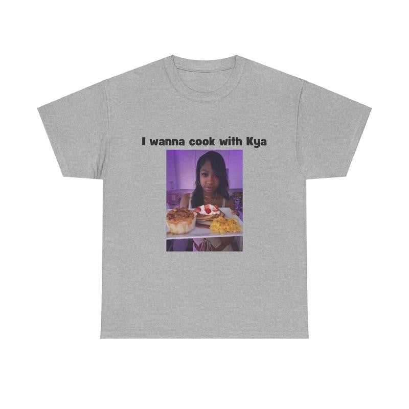 Cooking With Kya T-shirt - Funny Shirt, Meme Shirt, Trendy shirt, Cotton Classic Menswear Tee Casual Fabric Top Graphic