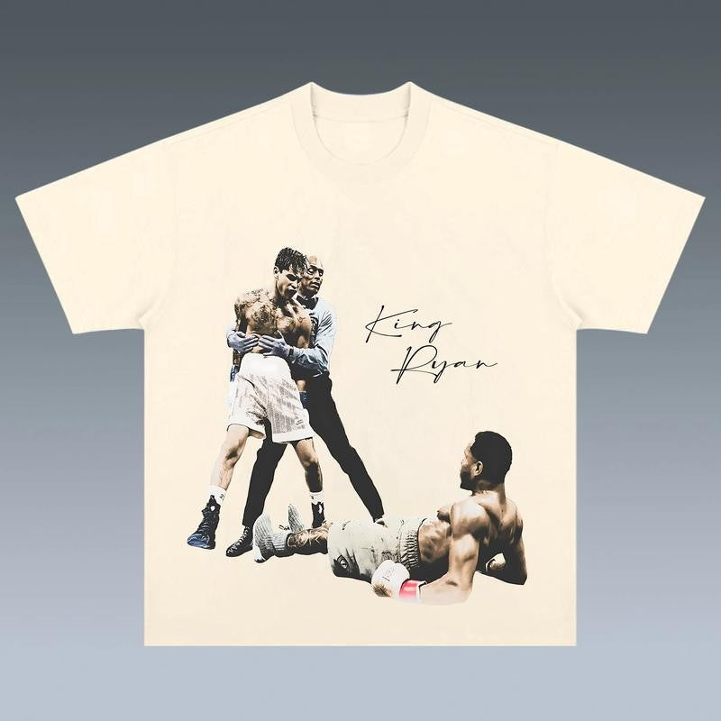 KING RYAN TEE Boxing T-shirt, Boxer Tee, Sports Shirt, Athletic Tee, Fitness Gift, Workout T-shirt Crewneck Clothing Cotton Menswear