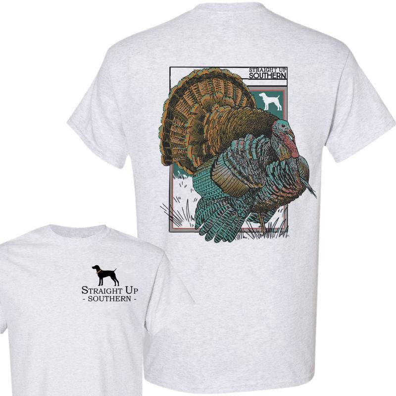 Wild Turkey Hunting T-Shirt - Summer Outfits, Regular Fit Short Sleeve Crew Neck T-Shirt for Men, Casual Comfy Knitting Top for Summer