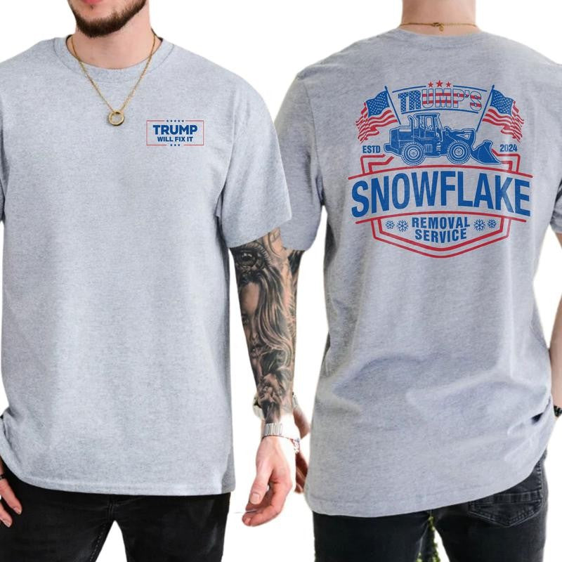 Trumps Snowflake 2024 Shirt, Snowflake Removal Service Shirt, Classic Cotton Top, Soft Fabric Shortsleeve Shirt