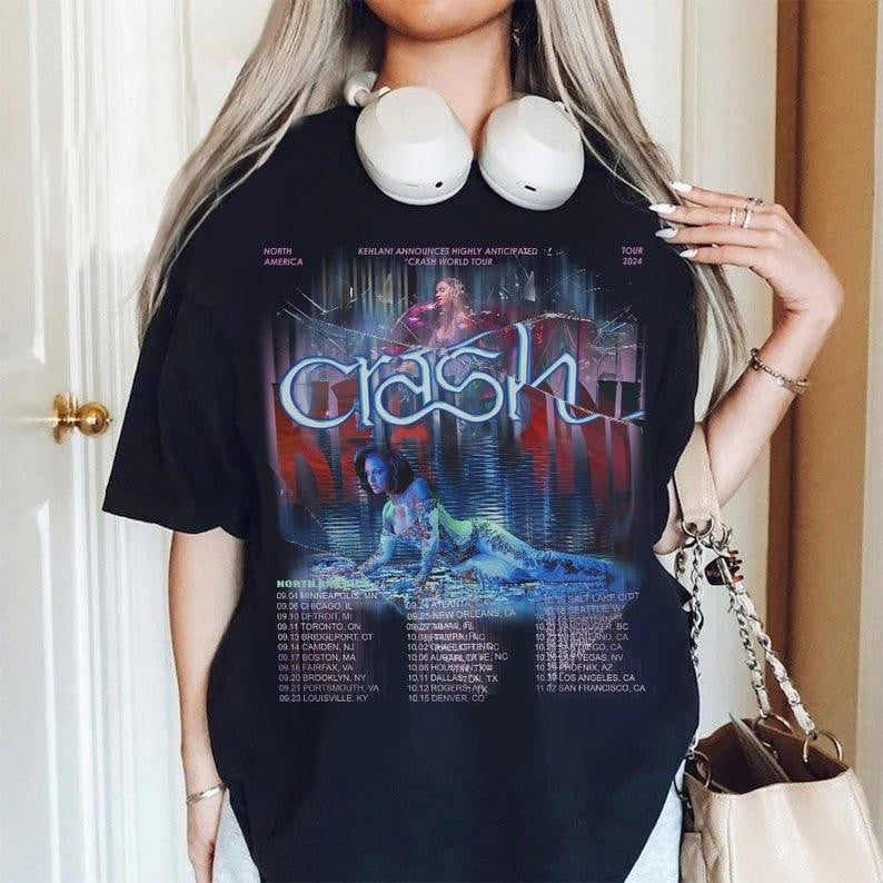 K' Retro 90s Music Shirt, Vintage Crsh Wrld Tur Gift Unisex Shirt
