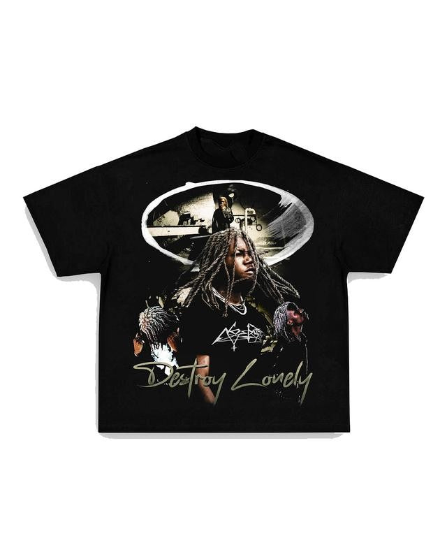 DESTROY LONELY TEE Print Short Sleeve T-Shirt Menswear Soft Top Breathable Underwear Man Tshirt Streetwear Casual Fabric