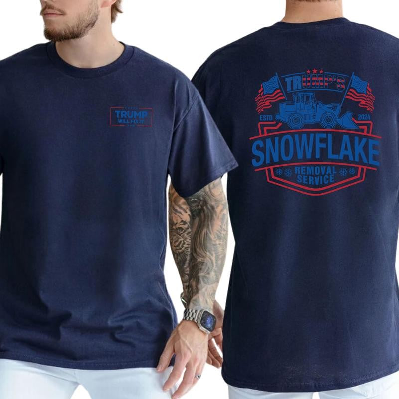 Trumps Snowflake 2024 Shirt, Snowflake Removal Service Shirt, Classic Cotton Top, Soft Fabric Shortsleeve Shirt