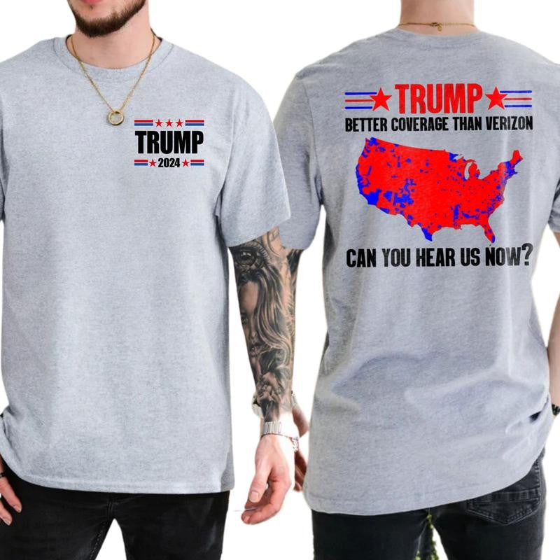 Trump Shirt, Trump Better Coverage Politics T-Shirt, Classic Cotton Top, Soft Fabric Shortsleeve Shirt