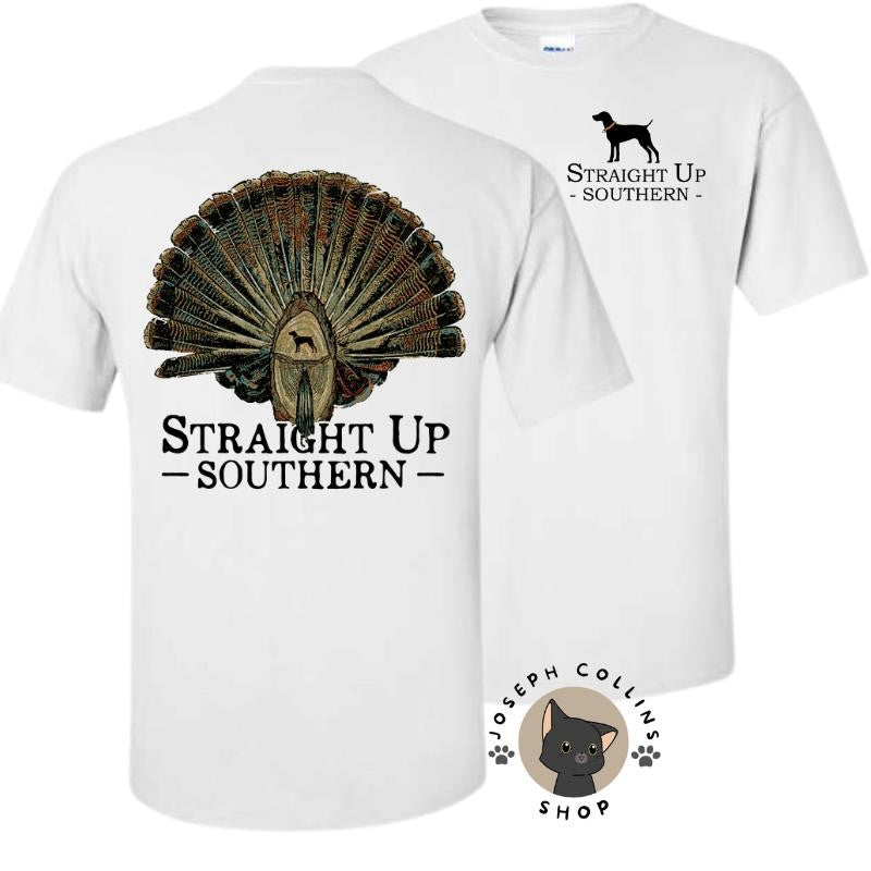 Turkey Mount T-Shirt - by Straight Up Southern - Summer Outfits, Regular Fit Short Sleeve Crew Neck T-Shirt for Men, Casual Comfy Knitting Top for Summer