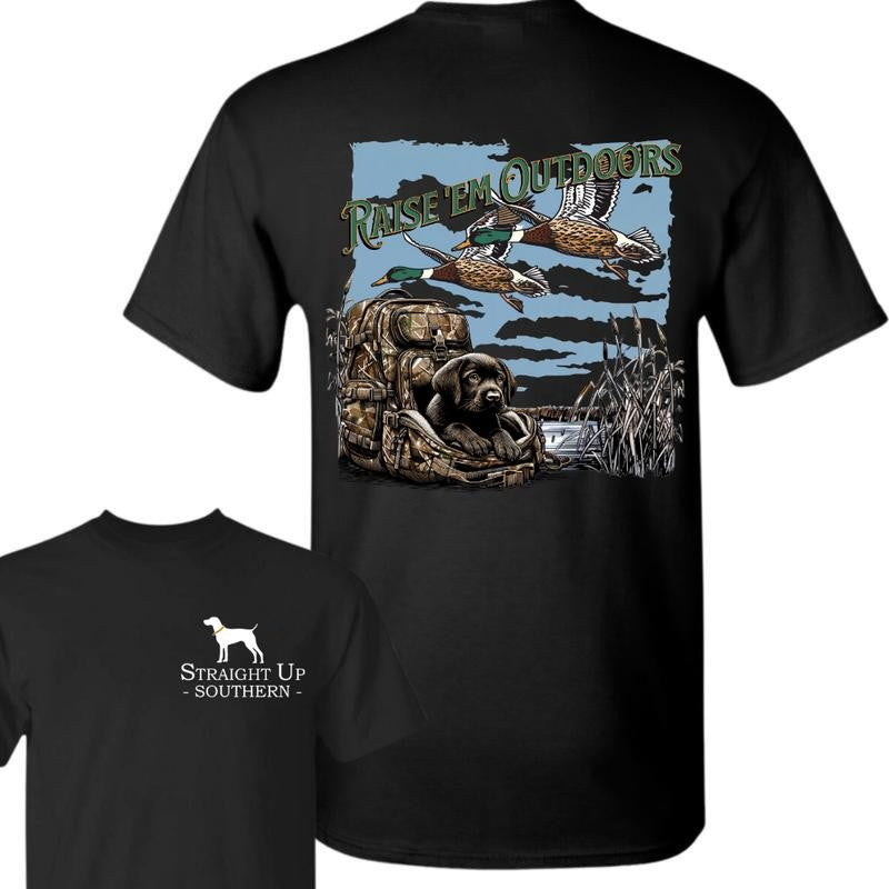 Waterfowl Duck t-shirt- Hunting T-Shirt - Summer Outfits, Regular Fit Short Sleeve Crew Neck T-Shirt for Men, Casual Comfy Knitting Top for Summer