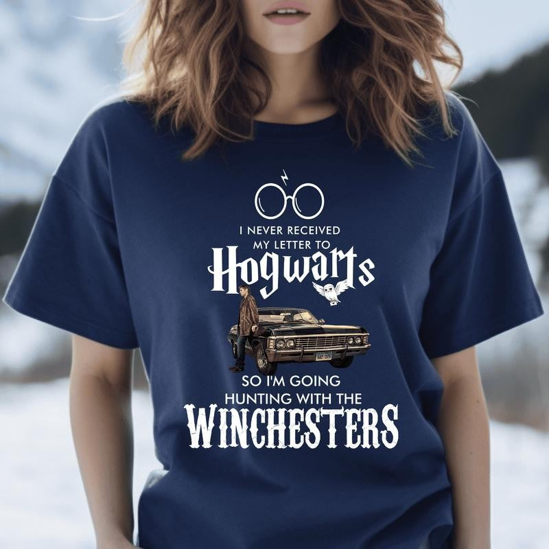 Hogwarts T-Shirt, Winchester Shirt, Supernatural Tee, Winchester Bros Shirt, Dean Winchester Tee, Sam And Dean Shirt, Unisex Adult Tshirt For Mens, Womens