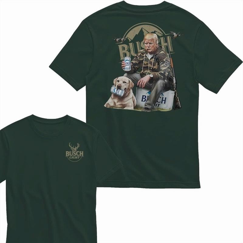 [Sale Up To 60%] Trum Hunting and Drinking Beer Hoodie/ T-Shirt/ Sweatshirt, Old School Camo, Maga 2024, Busch Light Hoodie, Gift For Him, For Fan