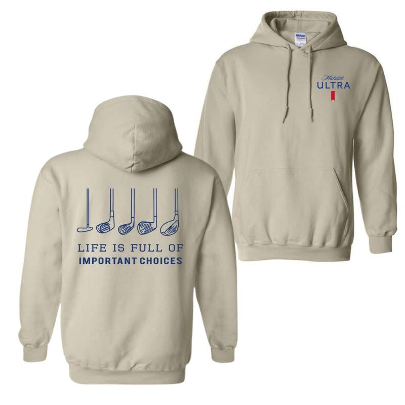 Michelob Ultra Golfing Hoodie, 2 Side Hoodie For Men And Women, Gift For Boyfriend, Girl Friend
