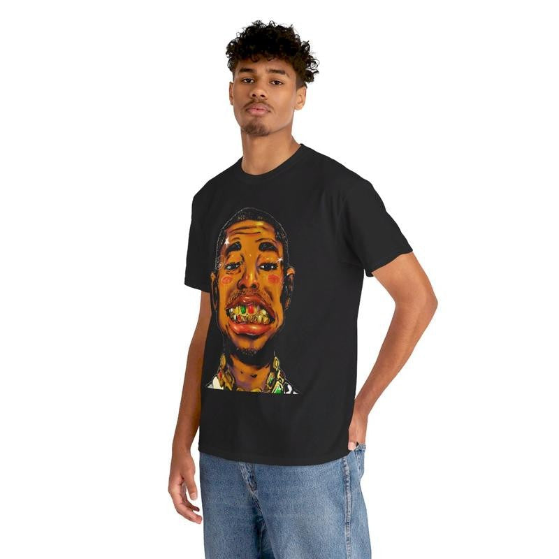 Pharrell Inspired Retro Vintage Grill Rap Y2k 90s Hip-Hop Vibes Heavy Cotton Graphic T-Shirt Tshirt Shirt HipHop RNB Tee Casual Menswear Top Streetwear Classic Comfy Underwear