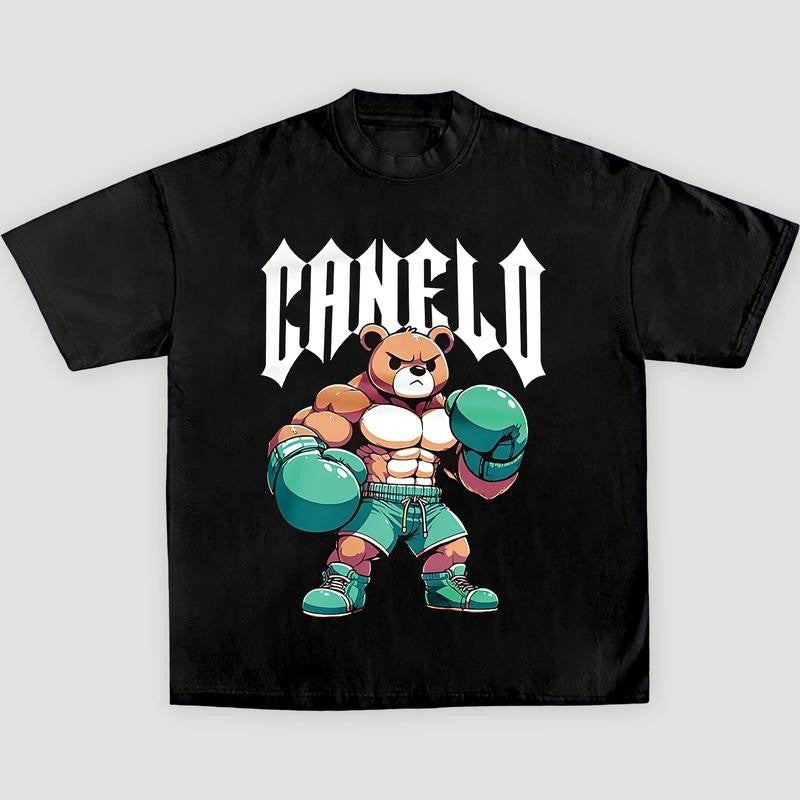 SAUL CANELO ALVAREZ BOXING BEAR TEE, New Boxing Tee, Sweaters Hoodies Boxing, Boxer Tee, Sports Shirt, UFC Shirt  Hoodie Sweatshirt Streetwear