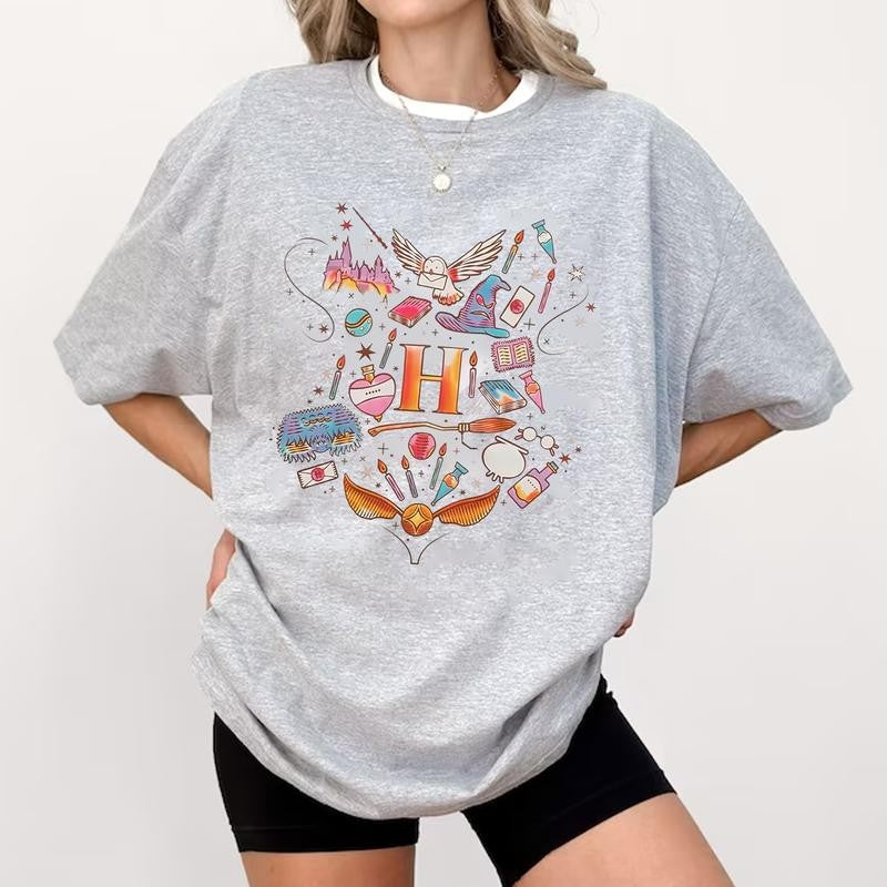 HP Iconic Sweatshirt Hoodie Shirt, gift for fan Cotton Menswear Relaxed Fit Sweaters Tee