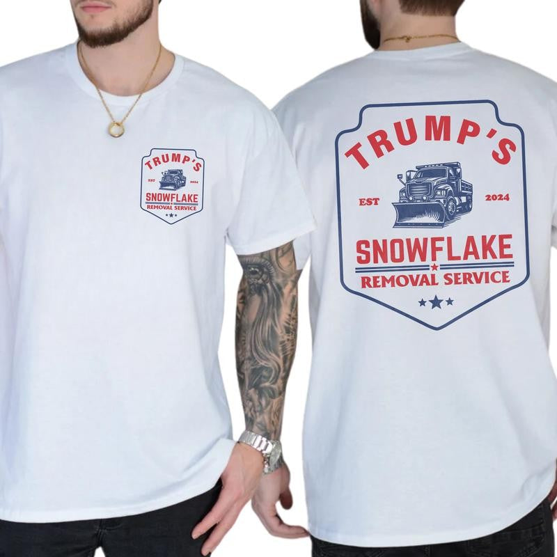 Trump T-shirt, Trumps EST 2024 Snowflake Removal Service Shirt, Full Color, For Men ,Gift For men, Casual.