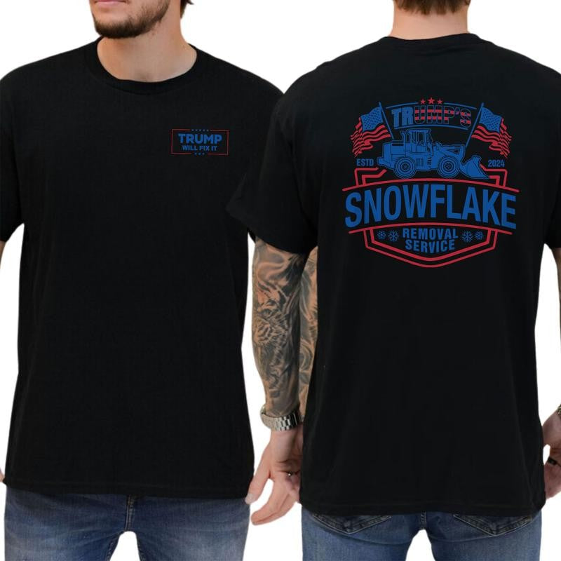 Trumps Snowflake 2024 Shirt, Snowflake Removal Service Shirt, Classic Cotton Top, Soft Fabric Shortsleeve Shirt