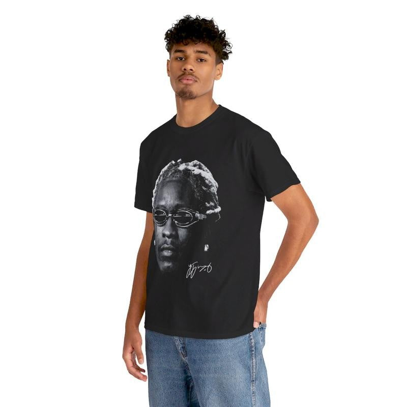 Free Thug Hard T-Shirt Rap Tee Concert Merch Free Thugger Slime Season Red Rare Hip Hop Graphic Print Casual Classic Cotton Menswear Retro Top Vintage Comfy Smooth Tshirt Streetwear Crewneck