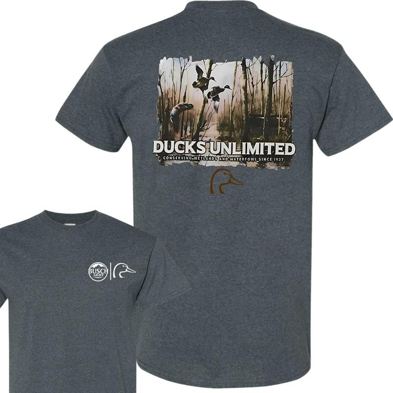 Busch Light Ducks Unlimited T-Shirt, Double Sides T-Shirt, Full Color, For Men, For Women