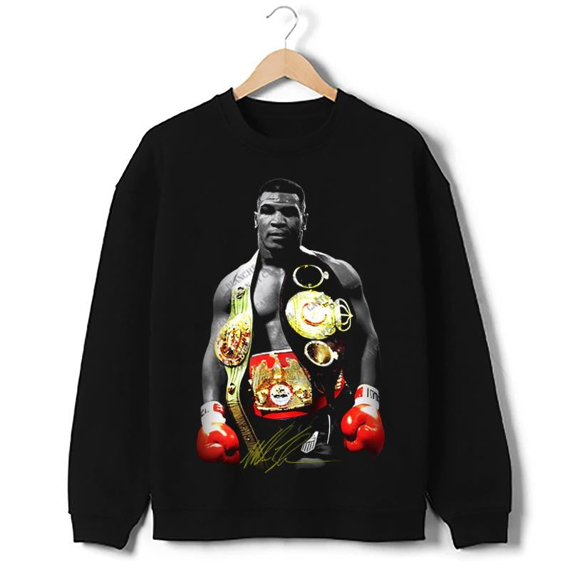 Mike Tyson Graphic Tee Undisputed World Heavyweight Champion Belts Vintage Graphic T-Shirt