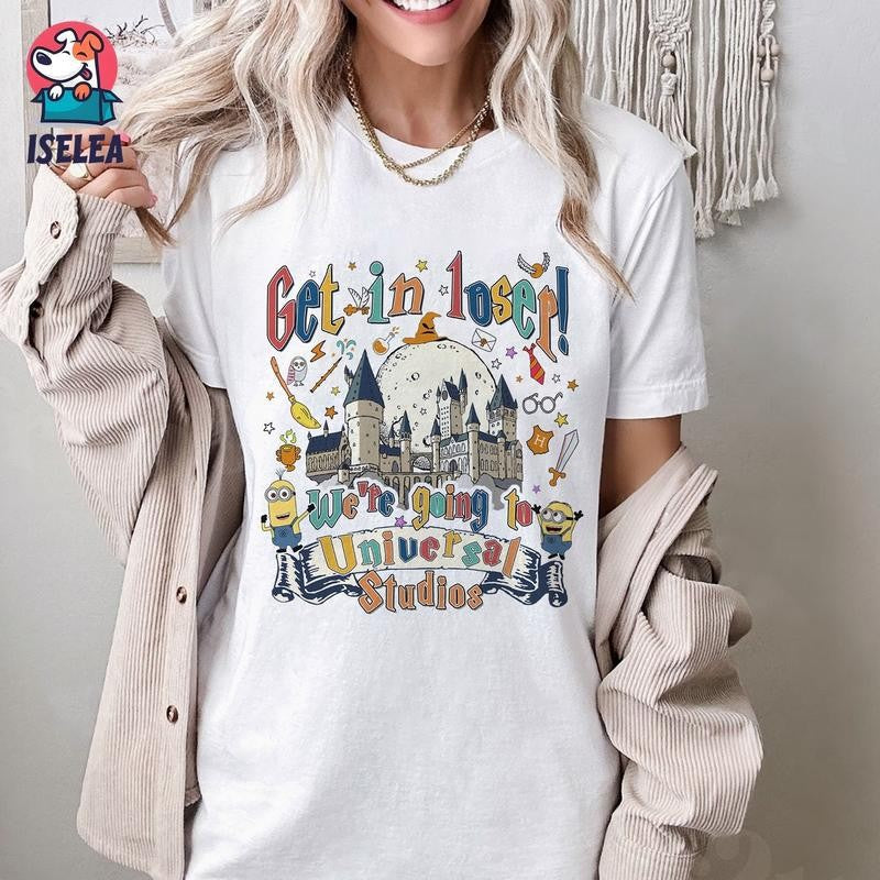 Miiniions Universal Studio 2024 T-Shirt, Get In Loser Universal Vacation T-Shirt, Hogwarts Universal Studio T-Shirt, Universal Family 2024 T-Shirt
